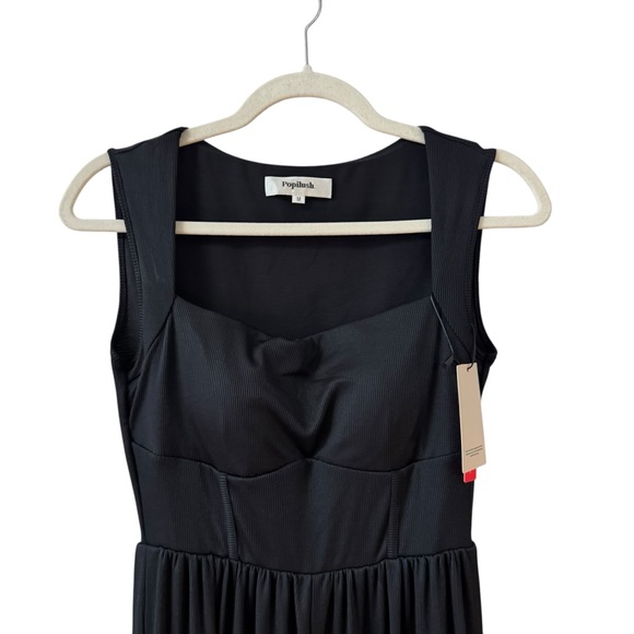 Popilush Elegant Black Wide Leg Jumpsuit - Picture 5 of 15